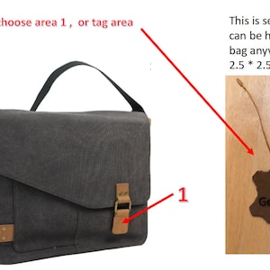 14.5 in Slim Casual Canvas Laptop Messenger Bag Fit 13 in. Laptop Computer Bag Shoulder Bag Men Bag Women Bag Bag CM87 - Free Engrave image 9