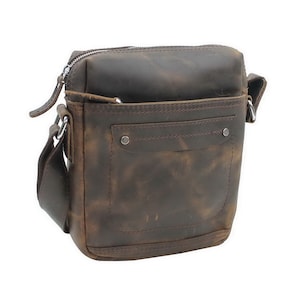 Vagarant Traveler Full Grain Leather 10 in Small Leather Shoulder Bag Leather Crossbody Bag L76 - Free Engrave