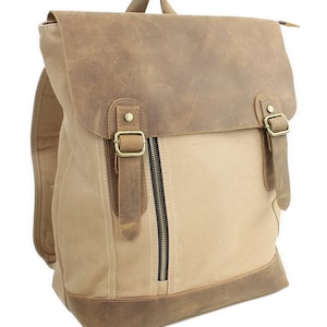 Vagarant Traveler 16-inch canvas sporttas Canvas reizigerstas Canvas leren tas Canvas rugzak Canvas schoolrugzak C20 - Engrave
