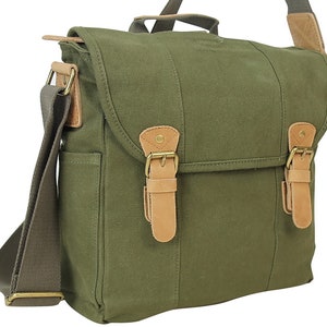 Vagarant Traveler 12 Tall Style Casual Canvas Satchel Bag C40 Engrave ...