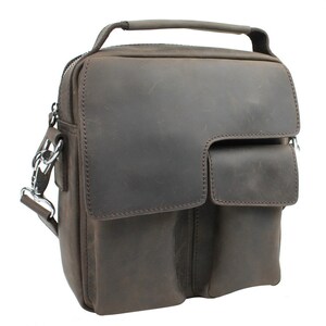 Vagarant Traveler Full Grain Leather Cowhide Leather Small Shoulder Bag with Lift Handle LS38 - Free Engrave