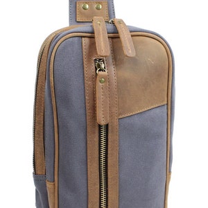 Vagarant 11 Zoll lange Form Slide Schulter Brusttasche CK86 Canvas Crossbody Bag Canvas One-Shoulder-Rucksack Canvas Reisetasche - Free Engrave