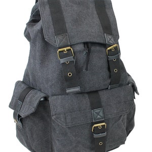 Vagarant Traveler 20 Large Sport Canvas Bag Canvas Backpack Traveler Backpack Washed Canvas Backpack C04 Engrave Gray