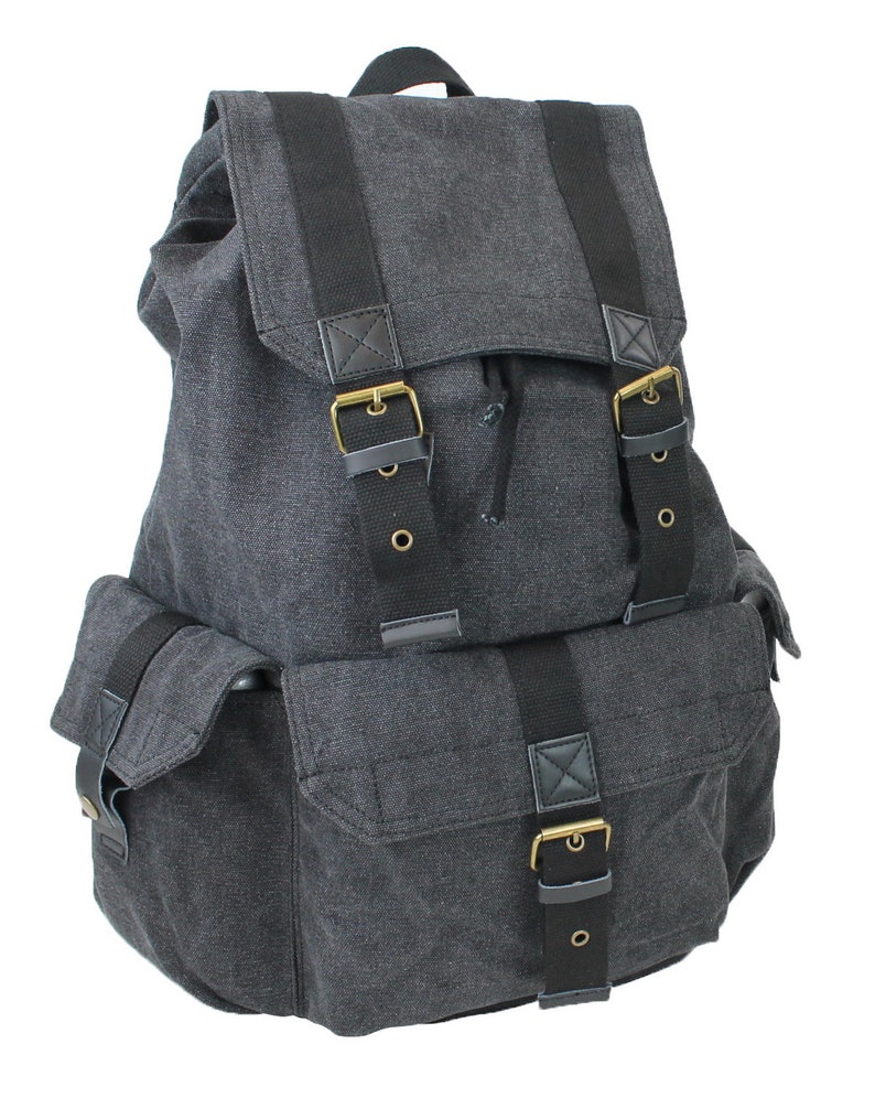 Vagarant Traveler 20 Large Sport Canvas Bag Canvas Backpack Traveler Backpack Washed Canvas Backpack C04 Engrave Gray