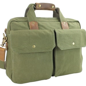 Casual Style Canvas Laptop Messenger Bag 14.3 in