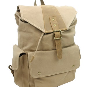 Vagarant Traveler Classic Large Canvas Backpack CK09 with Free Customize Engrave Letters or Initials Service Free Engrave
