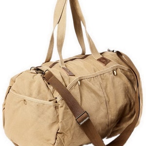 Moyenne 45 cm. Sac de voyage en toile Sac de voyage léger Sac de sport léger en toile Sac de sport en toile Sac en toile C35