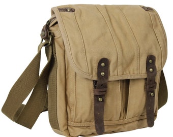 Vagarant Traveler 10&quot; Tall Small Satchel Shoulder Bag C88 - Engrave
