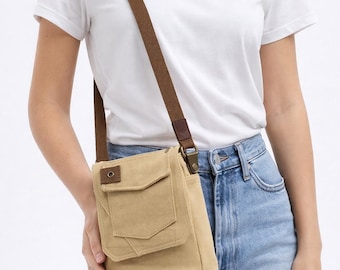 Slim Sling Canvas Shoulder Bag C93 Engrave Service