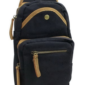 Vagarant 11 Zoll Lange Form Slide Schulter Brust Pack CK85 Canvas Crossbody Tasche Canvas Schulter Rucksack Canvas Reisetasche - Free Engrave