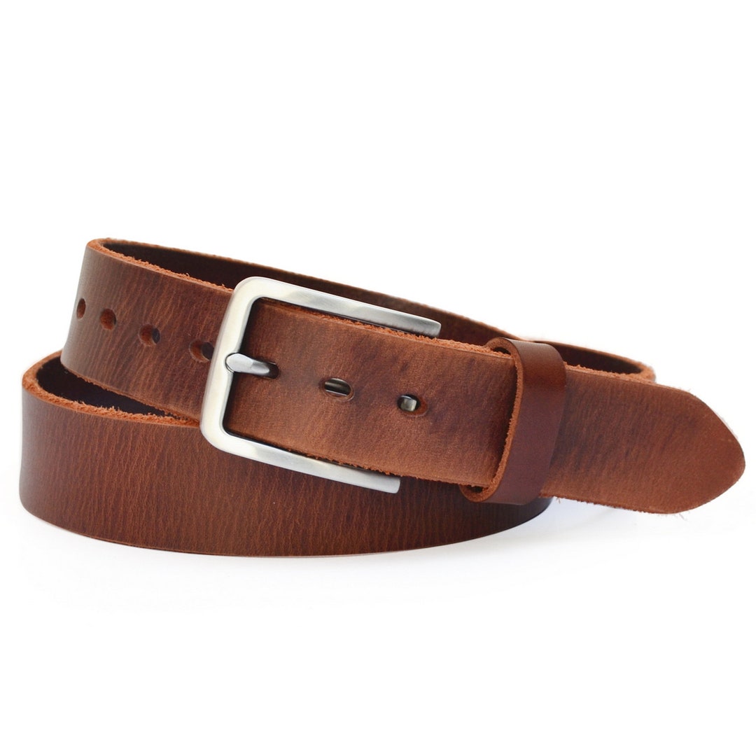 Lindenmann Cintura In Pelle Pelle Di Vitello Per Uomo – Marrone Scuro, Larghezza 40 Mm – Fibbia Argento Antico, Regolabile, Made In Germany (Fino A 150 Cm Di Vita)