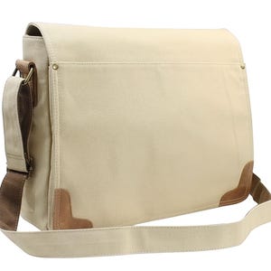 16 Zoll Slim Casual Canvas Laptop Messenger Bag Schultertasche Männertasche Frauentasche Tasche CM23 - Free Engrave