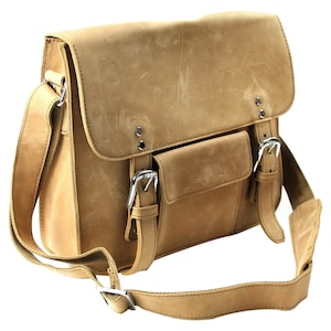 Vagarant Traveler 15 in Rindleder Ledertasche Leder Messenger Leder Laptop-Tasche Leder Computertasche Leder Tragetasche L59 - Free Engrave