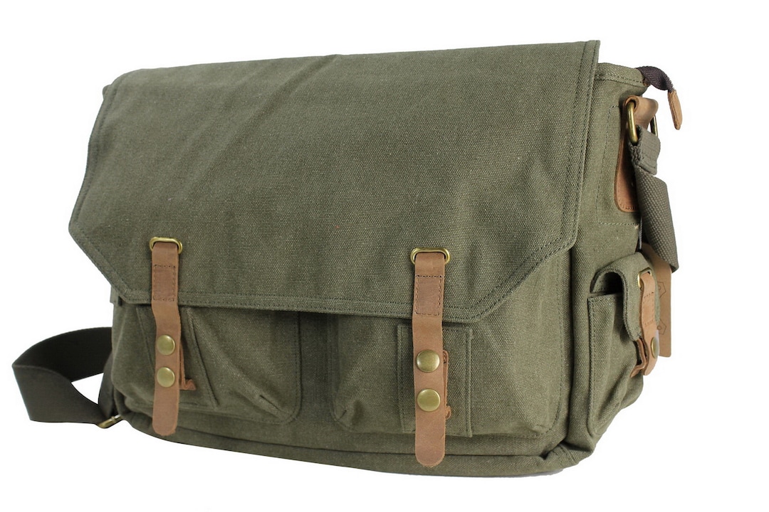 Crosstown Canvas Messenger Bag 15 inch
