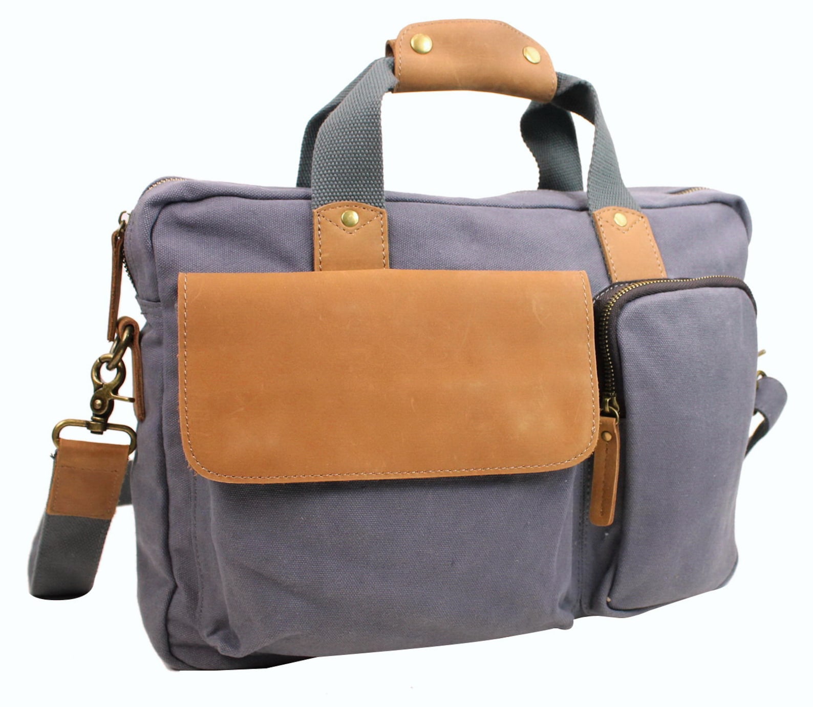 15 Canvas Laptop Bag Messenger Bag Computer Bag Fit 14 Etsy