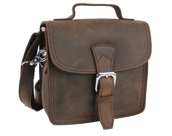 Vagarant Traveler Full Grain Leather Cowhide Leather Small Shoulder Bag LS34 - Free Engrave