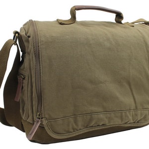 Vagarant Traveler 14,5 pouces Sac messager de loisirs en toile délavée C32 Sac en toile Sac à bandoulière en toile avec poignée Sac fourre-tout en toile