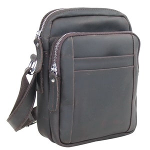 Vagarant Traveler Full Grain Leather Full Grain Cowhide Leather Shoulder Bag LS56 - Free Engrave