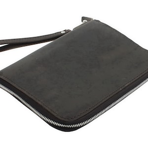 Vagarant Traveler 9 in. Cowhide Leather Mini-iPad Clutch Bag. LH10 - Engrave Service