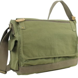 15.5 Large Roomy Casual Style Canvas Laptop Messenger Bag C31L book Bag ...