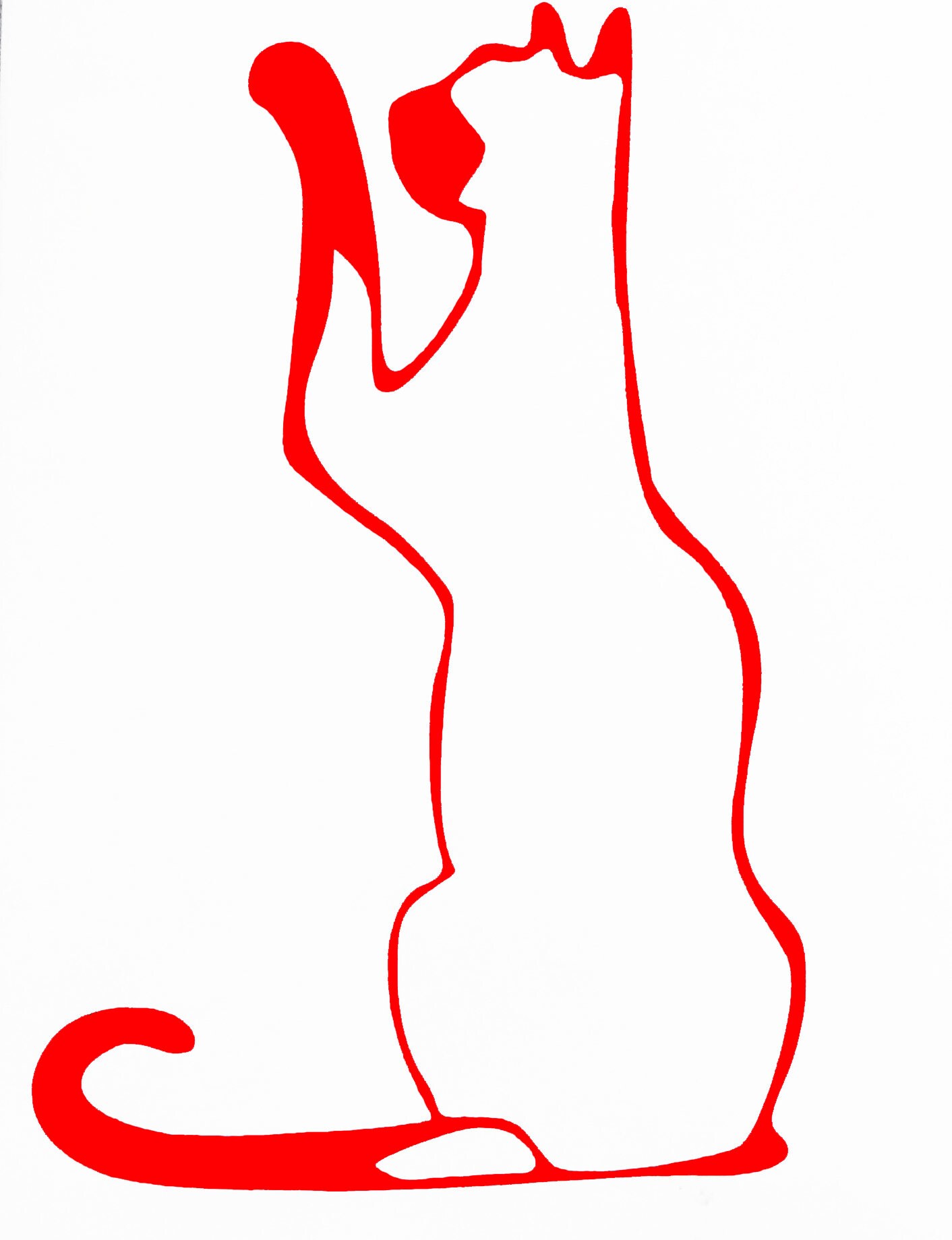 Siamese Cat Silhouette Vinyl Decal Sticker | Etsy
