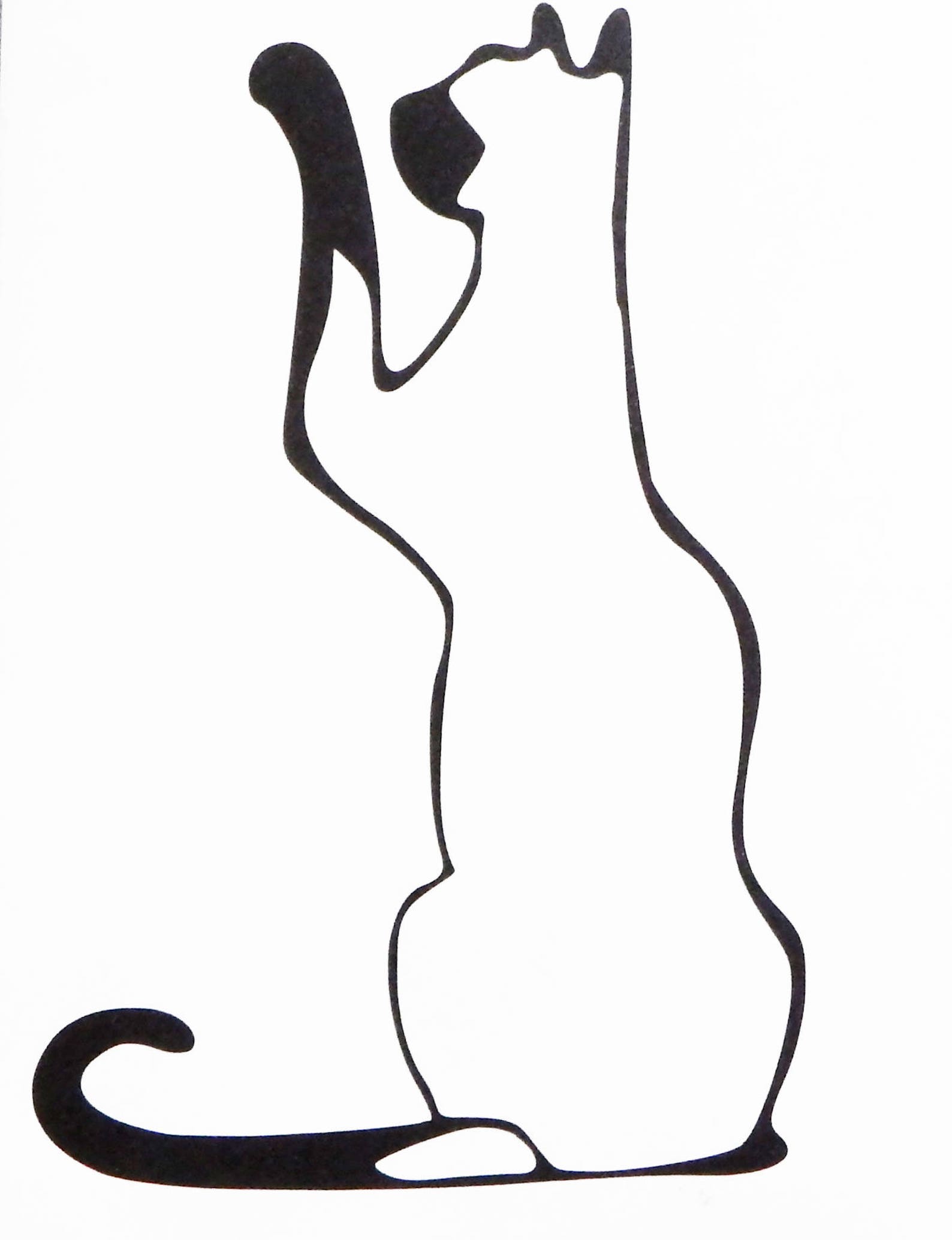 Siamese Cat Silhouette Vinyl Decal Sticker | Etsy