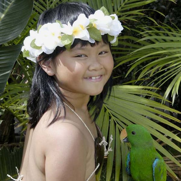 Hawaii Haku Leis, Elastic Headband Flower for Adult Women, Teen and Girls. Free Shipping in USA