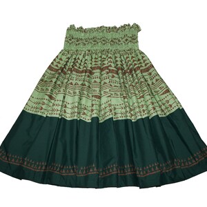 Hawaiian Pa'u Hula Skirts Dress For Women Green Tapa. Free Shipping in USA