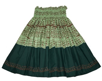 Hawaiian Pa'u Hula Skirts Dress For Women Green Tapa. Free Shipping in USA