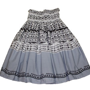 Hawaiian Pa'u Hula Skirt For Women - Adult Size, 29" Length, Sea Turtle & Tiare Flower Print, Adjustable Waist (26-45")