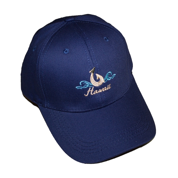 Embroidered Logo Hawaii Caps Hawaii's Fish Hook Hats. Free Shipping in USA  