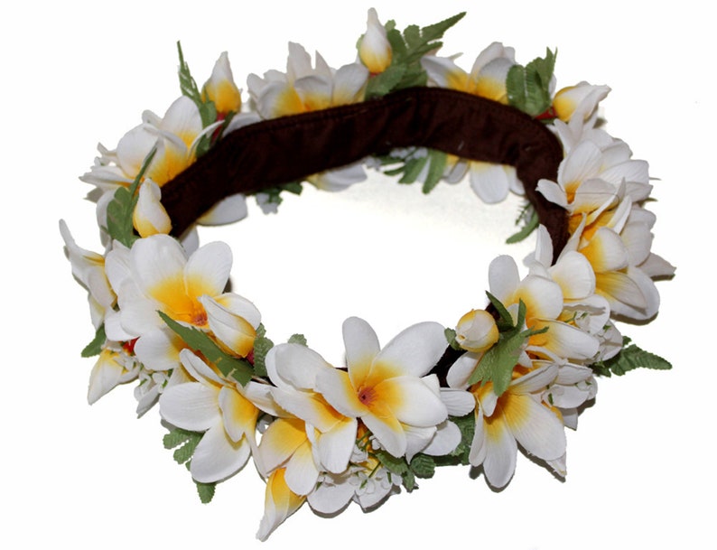 Hawaii Haku Leis, Headband Plumeria Flower. Free Shipping in USA 