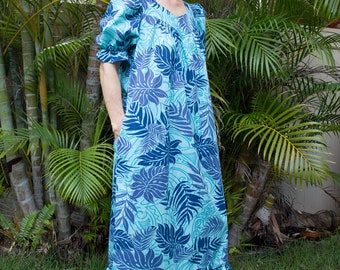 Hawaiian Muumuu Dresses for Women Made in Hawaii Muumuus Tiare Flower