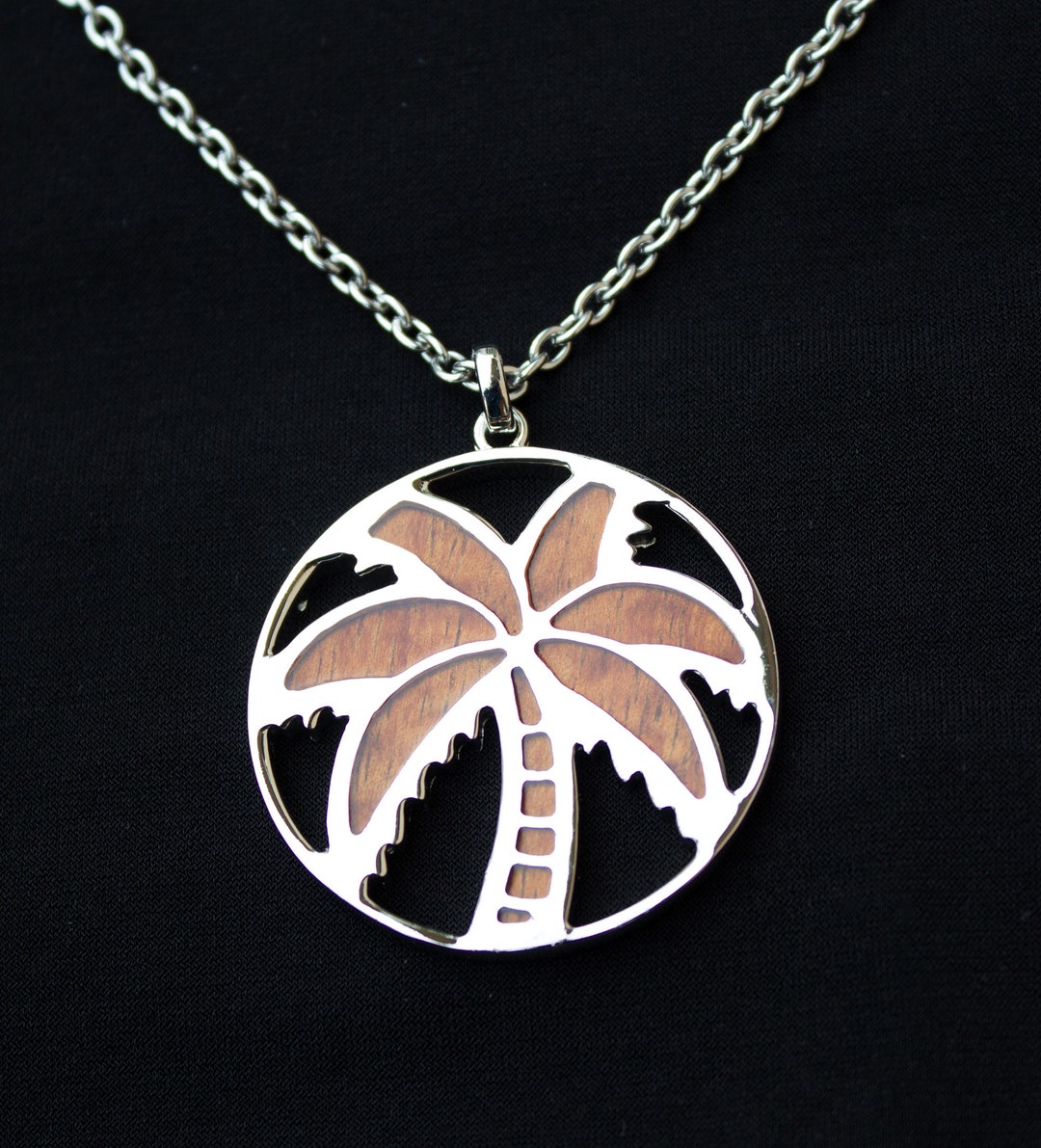 Hawaii Palm Tree Hawaiian Pendants Necklace Hawaii 1.5 Etsy