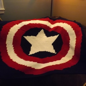 America Soldier Sheild Grid & Written Pattern - PATTERN ONLY