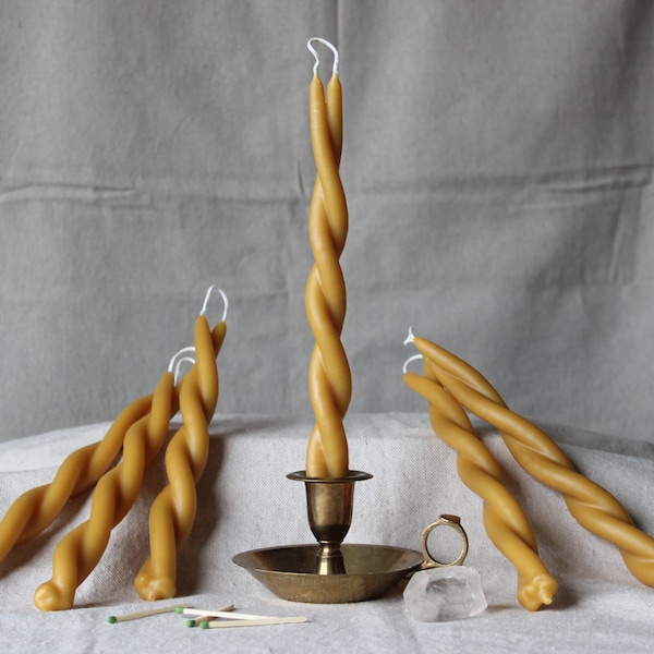 Kundalini Twist Beeswax Candle