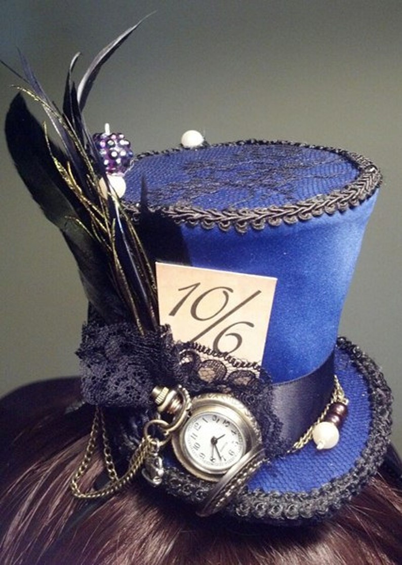 Alice in Wonderland Mini top hat Mad Hatter style with Etsy