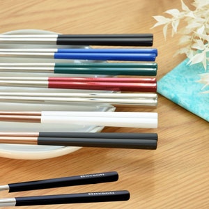 Gift Under 20,  Personalized Chopsticks, Valentine, Stainless Steel Chopsticks, Custom Metal Chop Sticks, Steel Anniversary, Sushi Lover