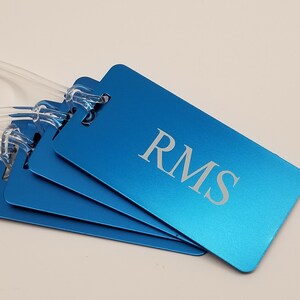 Luggage Tag Set of 4 - Initials Engraved Luggage Tag - Personalized Luggage Tag- Travel Accessories - Travel Luggage Tag - Suitcase ID Tag