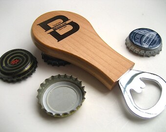 engraved bottle opener wood