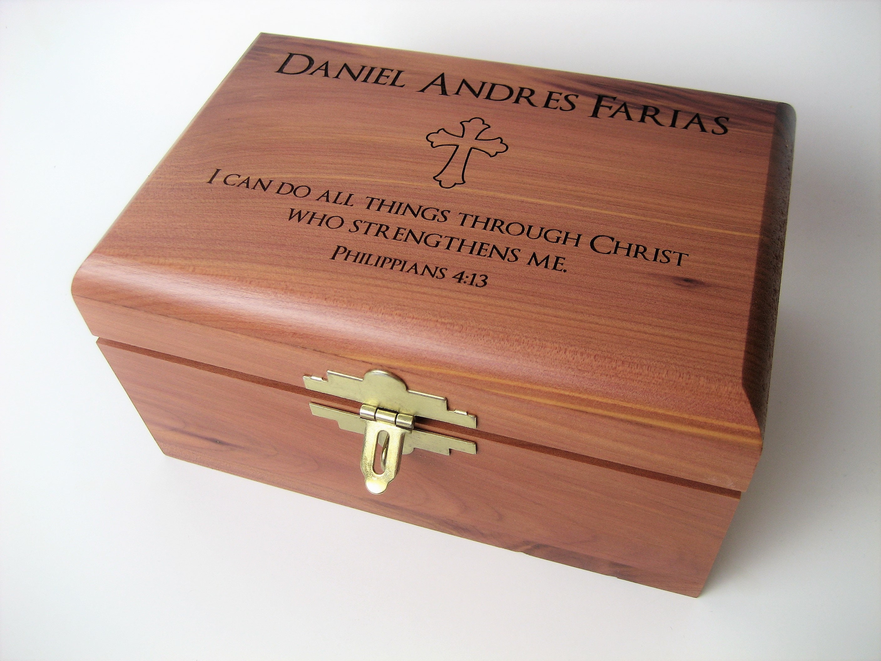 Lock Box Religious God Box, Give It to God Engraved Wood Religious Keepsake, Prayer Box ...