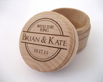 Ring Box - Personalized Wood Box - Ring Bearer Box - Engraved Wood Box - Personalized Ring Box - Custom Ring Bearer Box - Wedding Ring Box