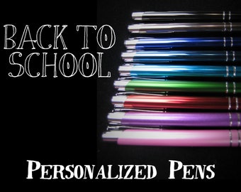 Engraved Pen- Personalized Pen- Back To School- Teacher Gift- First Day of School - Metal Pen - Personalized Gift - Student Pens - Logo Pen