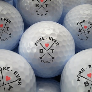 Custom Golf Ball Wedding Favor- Personalized Golf Balls- Bulk Pricing- Fore-Ever Printed Golf Balls- Golf Wedding Favor - Golf Tournament