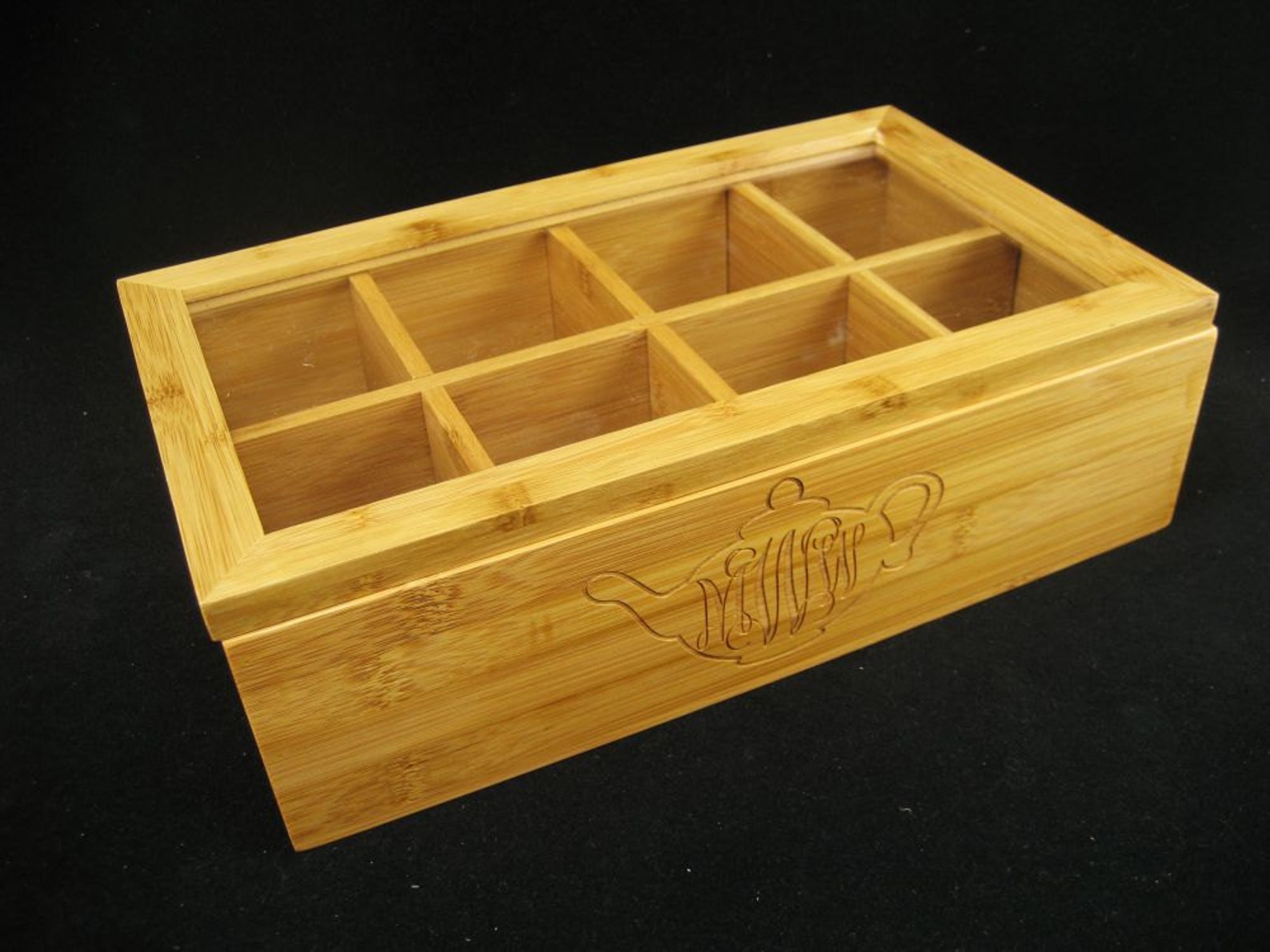 Caja de té grabada caja de té de bambú grabada personalizada | Etsy