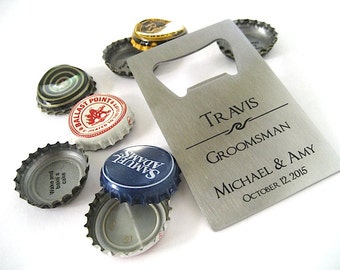 Engraved Bottle Opener - Stainless Steel Opener - Credit Card Bottle Opener