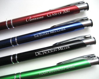 Engraved Pen - Personalized Pen - Monogrammed Metal Pen - Personalized Gift - Guestbook Pen - Officiant Gift -Teacher Gift - Logo Pen