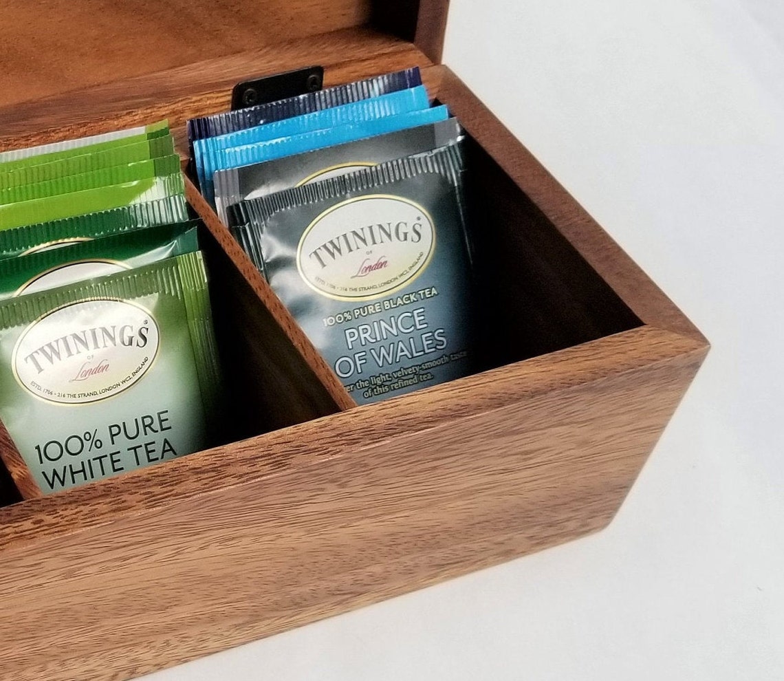 Engraved Tea Box Personalized Engraved Wood Tea Box Etsy