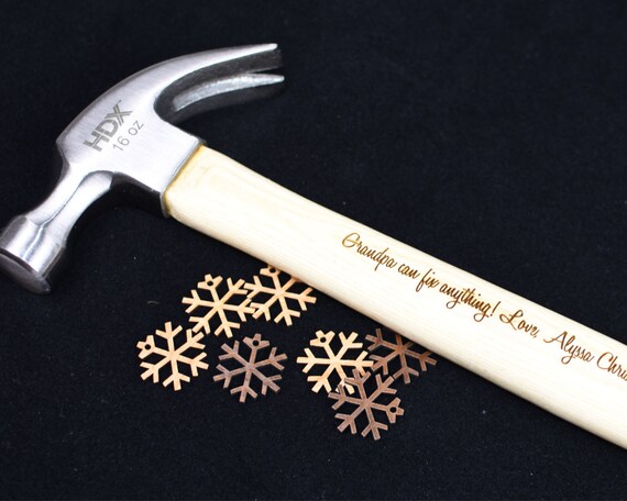personalized hammer laser engraved