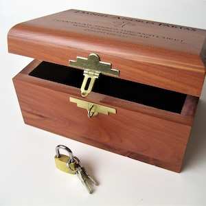 God Box, Give it to God Engraved Wood Religious Keepsake, Prayer Box with Lock and Key, First Communion, Bible Verse, Godparent Gift, Rosary